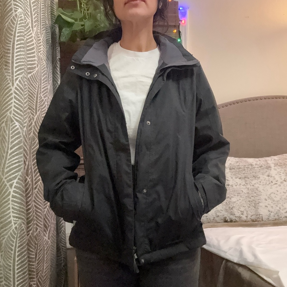 Black Womens Weather Edge Eddie Bauer waterproof jacket